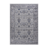 MARFI Collection 6x9 Oriental Area Rug - Stain Resistant, Non-Shedding Polyester in Grey & Blue - Durable, Easy Care for Living Room, Bedroom, Entryway, Home Office