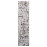 PAYAS Collection 2'x8' Cream & Brown Abstract Runner Rug - Stain-Resistant Polyester, Low Pile, Durable & Soft for Entryway, Hallway, Living Room, Kitchen, Turkey