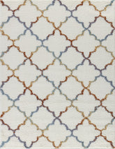 Luxurious Ivory Shag Area Rug - 5'3" x 7' Plush Polyester | Stain Resistant, Durable for Living Room, Bedroom, High Traffic | Soft 1.18" Pile | Made in Turkey