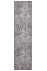 MARFI Collection 2'x8' Runner Rug - Grey Multi Abstract Polyester, Stain-Resistant, Non-Shedding, Kid & Pet-Friendly for Hallway, Entryway, Living Room, Durable Medium Pile