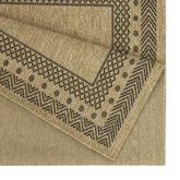 Earth Collection 5'3"x7'3" Natural & Black Polypropylene Indoor/Outdoor Flatweave Area Rug. Durable, Stain-Resistant, Easy-Clean, Pet-Friendly. Made in Turkey.