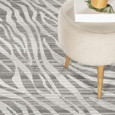 Geometrix GC_DIM1008 2'7"x9'10" Area Rug: 3D Effect Plush Polyester Ivory & Gray Runner for Boho, Exotic, Art Deco Living Rooms, Entryways, High-Traffic Areas, Pet Friendly