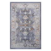 PAYAS Collection 2x3 Blue Traditional Doormat Rug - Stain Resistant, Non-Shedding Polyester with Cotton Backing, 0.28" Pile Height, Perfect for Entryways, Living Rooms, Bedrooms, and High-Traffic Areas
