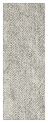 Sunshine GC_HAR2012 Silver 7'10" x 10'3" Indoor/Outdoor Area Rug - Durable Polypropylene, Stain Resistant, Easy Clean, Flatweave for Patios, Living Rooms, Entryways. Made in Turkey.