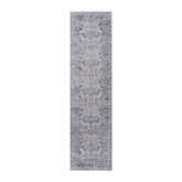 MARFI Collection 2'x8' Runner Rug - Trendy Grey & Blue Oriental Style, Stain-Resistant Polyester, Durable Medium Pile, Latex-Free Cotton Back, Perfect for Hallway, Entryway, Living Room