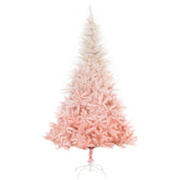 HOMCOM 6ft Pink Spruce Artificial Christmas Tree: 800 Tips, Realistic Branches, Unlit, Flame-Retardant Plastic for Festive Home & Holiday Decor