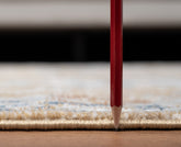 Noble GC_GEN7008 Gold 5'3" x 7'3" Area Rug - 100% Polyester, Stain-Resistant, Kid & Pet Friendly, Soft Traditional Design, 0.31" Pile Height, Made in Turkey