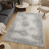 Geometrix GC_DIM1002 Gray Abstract Area Rug, 7'10" x 10'6" Rectangle, 100% Polyester Pile, Machine-Made in Turkey, Soft & Durable for Living Room, Bedroom, Office
