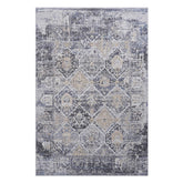 PAYAS Collection 8x10 Traditional Area Rug - Stain Resistant, Non-Shedding Polyester in Grey/Blue, Medium Pile, Durable Cotton Backing for Living Room, Bedroom, Home Office