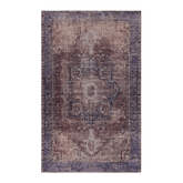 MAVAL Burgundy Washable Area Rug 8x10 - Soft Chenille Polyester, Non-Slip, Stain-Resistant, Low Pile for Living Room, Dining Room, Bedroom, Hallway, Kitchen, Turkey