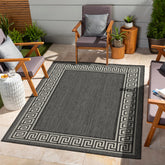 Sunshine GC Anthracite 2'7"x7'3" Indoor/Outdoor Area Rug - Durable Polypropylene Flatweave, Stain Resistant, Easy Clean Patio & Living Room Runner