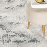 Geometrix Gray 2'7" x 9'10" Runner Rug - Ultra-Soft Polyester | 3D Geometric Design | Stain-Resistant, Durable for High Traffic Areas, Living Room, Hallway | Made in Turkey