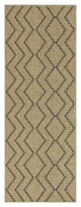 Earth Collection Jute/Black 7'10" x 10'3" Indoor/Outdoor Area Rug - Durable Polypropylene, Stain Resistant, Easy Clean, Flatweave for Entryways & High Traffic Areas