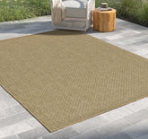 Earth Collection 2' x 7' Natural Jute/Polypropylene Flatweave Indoor/Outdoor Area Rug - Durable, Stain-Resistant, Easy-Clean - Perfect for Patios, Entryways, High-Traffic Areas