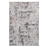 PAYAS Collection 8x10 Cream & Brown Abstract Area Rug - Stain Resistant, Non-Shedding Polyester for Living Room, Bedroom, Office, High-Traffic Areas, Durable, Easy Care, Turkish Made