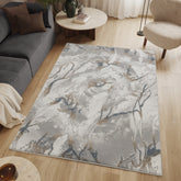 Geometrix GC_DIM1001 7'10" x 10'6" Gray Abstract Polyester Area Rug - Modern, Contemporary Style for Living Room, Bedroom, High Traffic Areas - Stain Resistant, Kid & Pet Friendly, Made in Turkey