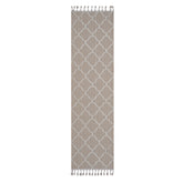 Guros Collection 2'x8' Ivory Trellis Runner Rug | Stain-Resistant Polypropylene | Medium Pile, Latex-Free Cotton Backing | Durable Indoor/Outdoor Hallway, Entryway, Kitchen Decor