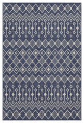 Sunshine GC Blue 2.7x7.3 ft Indoor/Outdoor Area Rug - Stain-Resistant Polypropylene, Flatweave, Easy Clean Patio & Living Room Accent