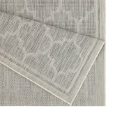 Sunshine GC_HAR2006 Silver Trellis Indoor/Outdoor Area Rug 5'3" x 7'3" - Durable Polypropylene, Stain Resistant, Easy Clean Patio & Living Room