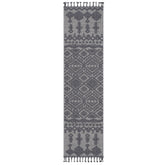 Guros Collection 2'x8' Runner Rug | White & Gray Traditional Style | Stain-Resistant Polypropylene | Durable Indoor/Outdoor Entryway, Hallway, Kitchen Use | Easy Care, Low Pile (0.28") | Made in Turkey