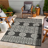 Sunshine GC Anthracite 5'3" x 7'3" Indoor/Outdoor Area Rug - Durable Polypropylene Flatweave for High Traffic, Entryways, Patios & Living Spaces, Easy Clean, Stain Resistant