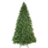 7.5ft Premium Hinged Artificial Christmas Tree - Realistic PE+PVC Pine with 3135 Tips, Easy Fluff, Sturdy Metal Stand for Indoor/Outdoor Holiday Decor