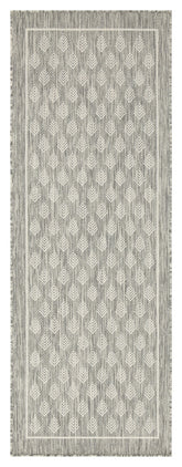 Sunshine GC_HAR2009 Silver 7'10" x 10'3" Indoor/Outdoor Area Rug - Durable Polypropylene, Stain-Resistant, Flatweave, Easy Clean - Perfect for Living Room, Patio, Deck, Entryways