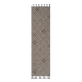 Guros Collection 2'x8' Cream Trellis Runner Rug - Stain-Resistant Polypropylene for Indoor/Outdoor Entryway, Hallway, Living Room, Kitchen. Easy Care, Durable, Kid & Pet Friendly, Medium Pile.