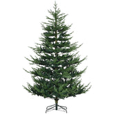 HOMCOM 7.5ft Green Pine Artificial Christmas Tree: Auto-Open Hinged Xmas Tree with 1218 Realistic Branches & Steel Base - Easy Setup & Storage for Cozy Holiday Home Decor