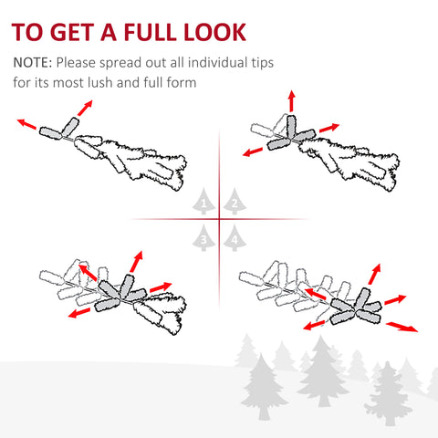 HOMCOM 7ft Slim Artificial Pencil Christmas Tree, Realistic Green Xmas Tree with 499 Branch Tips &amp; Stable Stand, Durable PVC, Perfect for Home, Office, Holiday Decor