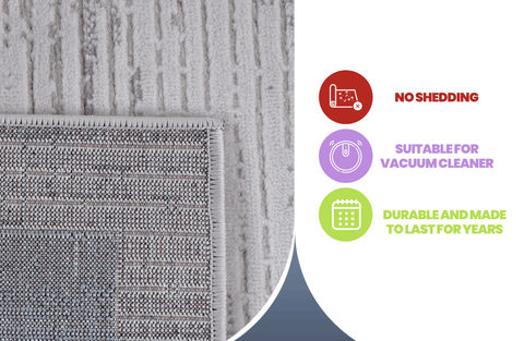 MARFI Collection 6x9 Blue Area Rug - Stain-Resistant Polyester, Medium Pile, Kid & Pet-Friendly, Durable Turkish Weave for Living Room, Bedroom, Home Office