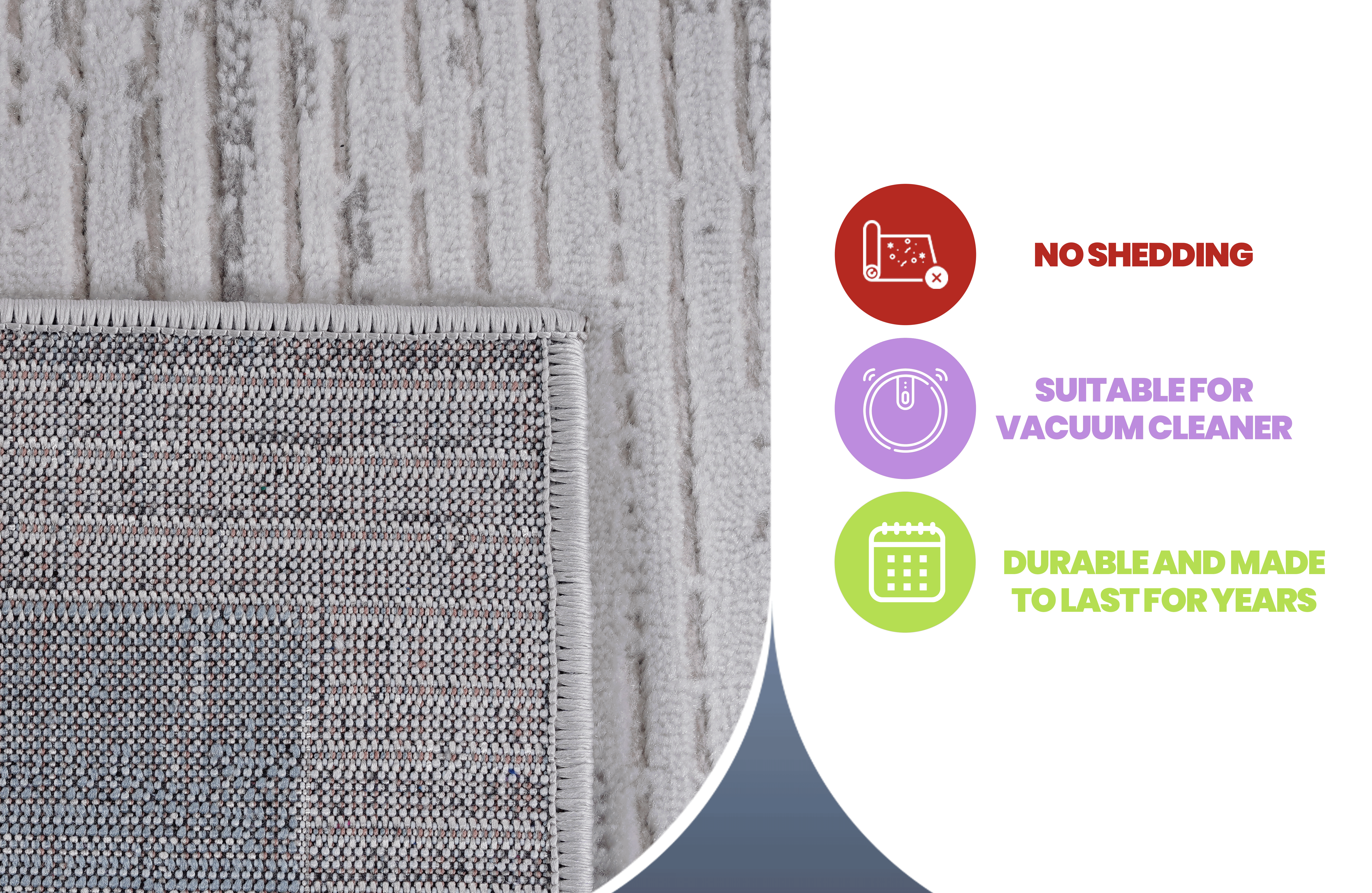 MARFI Collection 5x7 Blue/Ivory Bordered Area Rug: Stain-Resistant, Kid & Pet-Friendly Polyester for Living Room, Bedroom, Office. Medium Pile, Latex-Free Cotton Backing.