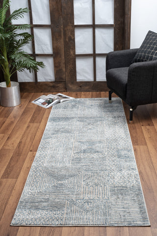 Elegance GC_CNC6009 Blue 2x3 ft Area Rug - 100% Polyester, Soft Pile, Stain-Resistant Accent Rug for Living Room, Entryway, High Traffic Areas, Durable Jute Backing, Made in Turkey