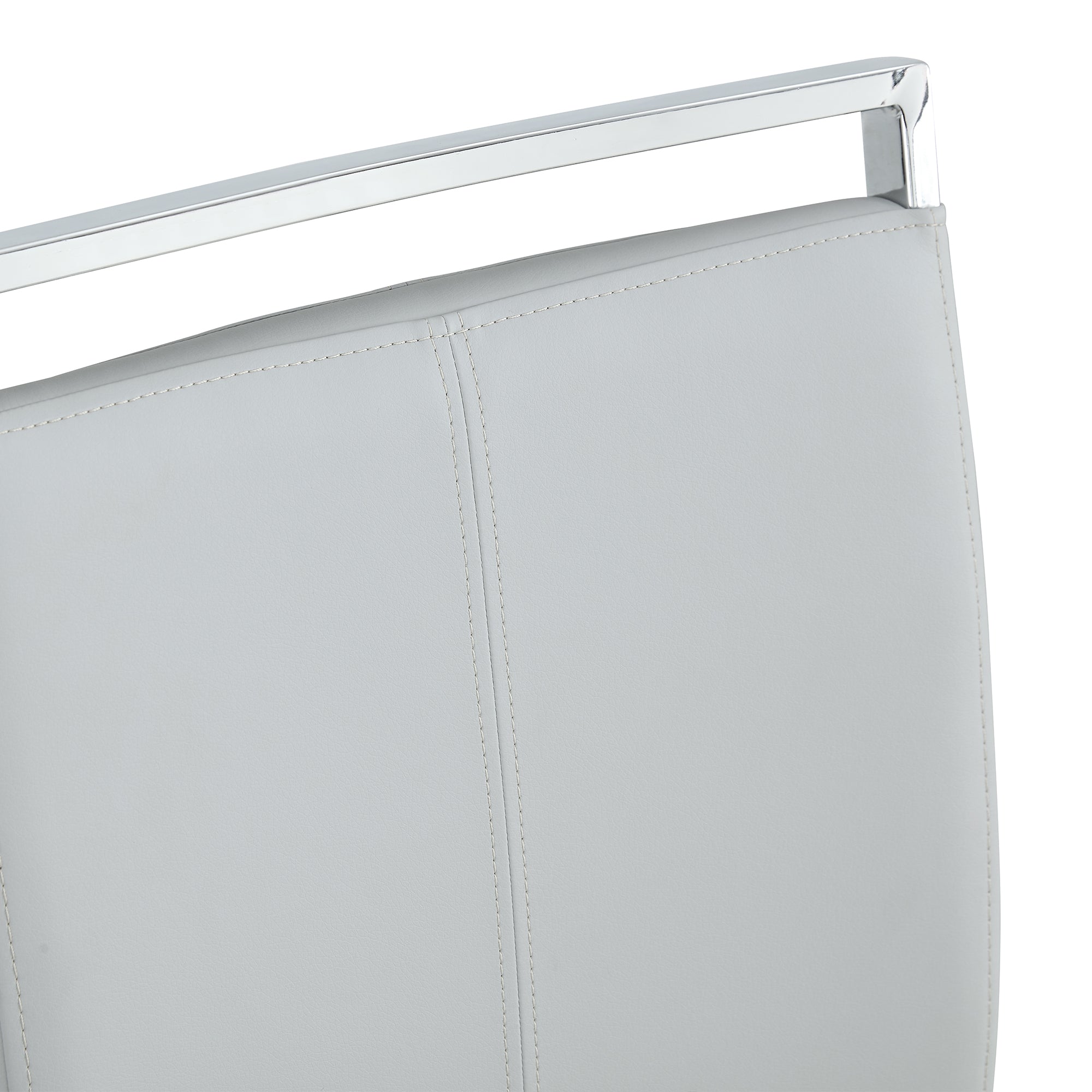 Elegant 71" Clear Tempered Glass Dining Table Set with 6 Light Gray PU Chairs, Silver Metal Legs - Modern Minimalist 6-Seater for Dining Room & Kitchen