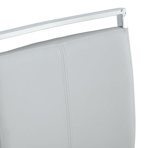 Elegant 8-Seater Dining Set: 71" Clear Tempered Glass Table &amp; 8 Light Gray PU Chairs with Silver Metal Legs for Modern Kitchens &amp; Dining Rooms