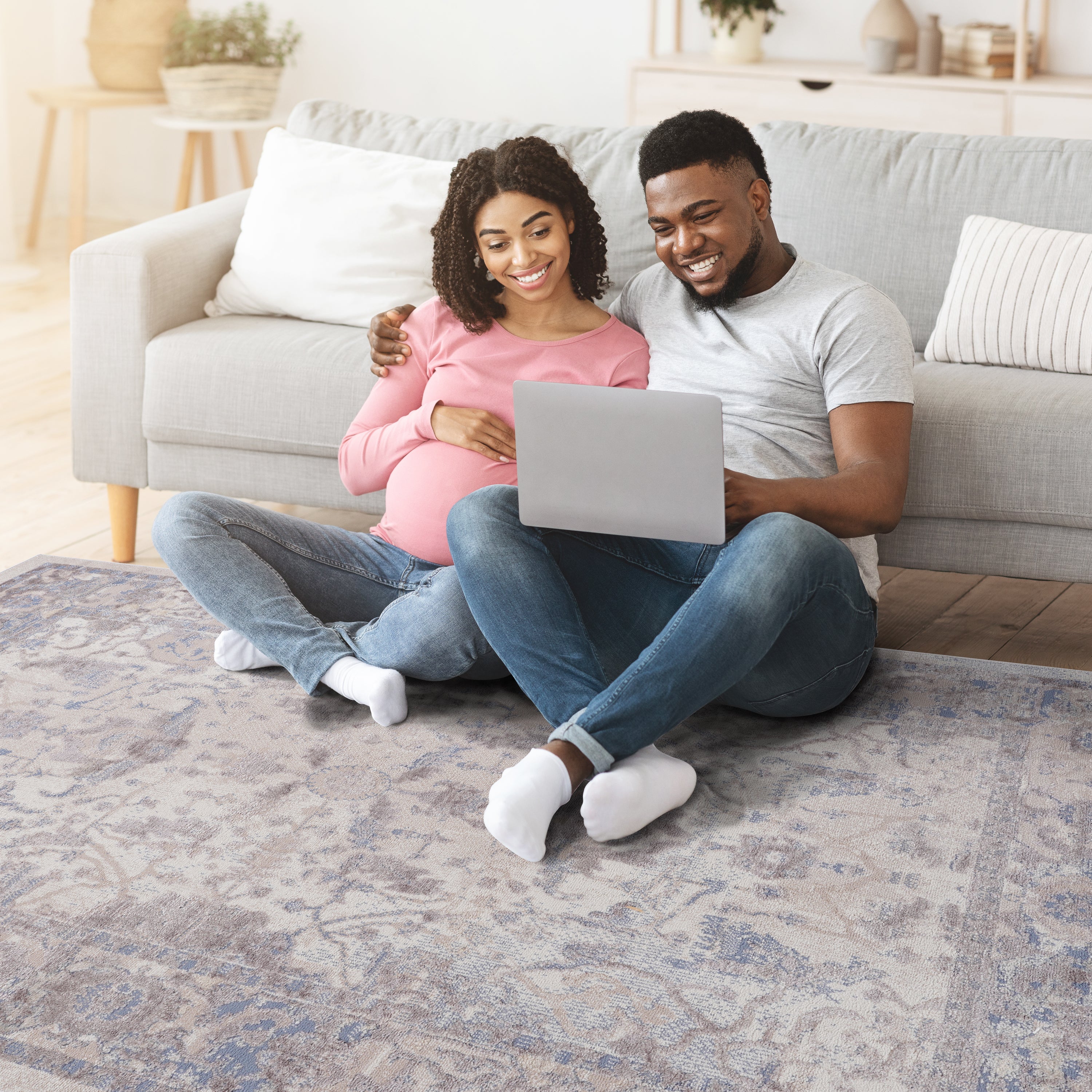 PAYAS Collection 6x9 Brown & Beige Traditional Area Rug - Stain-Resistant, Non-Shedding Polyester | Turkish Made, Medium Pile, Latex-Free Cotton Backing | 93"x79"