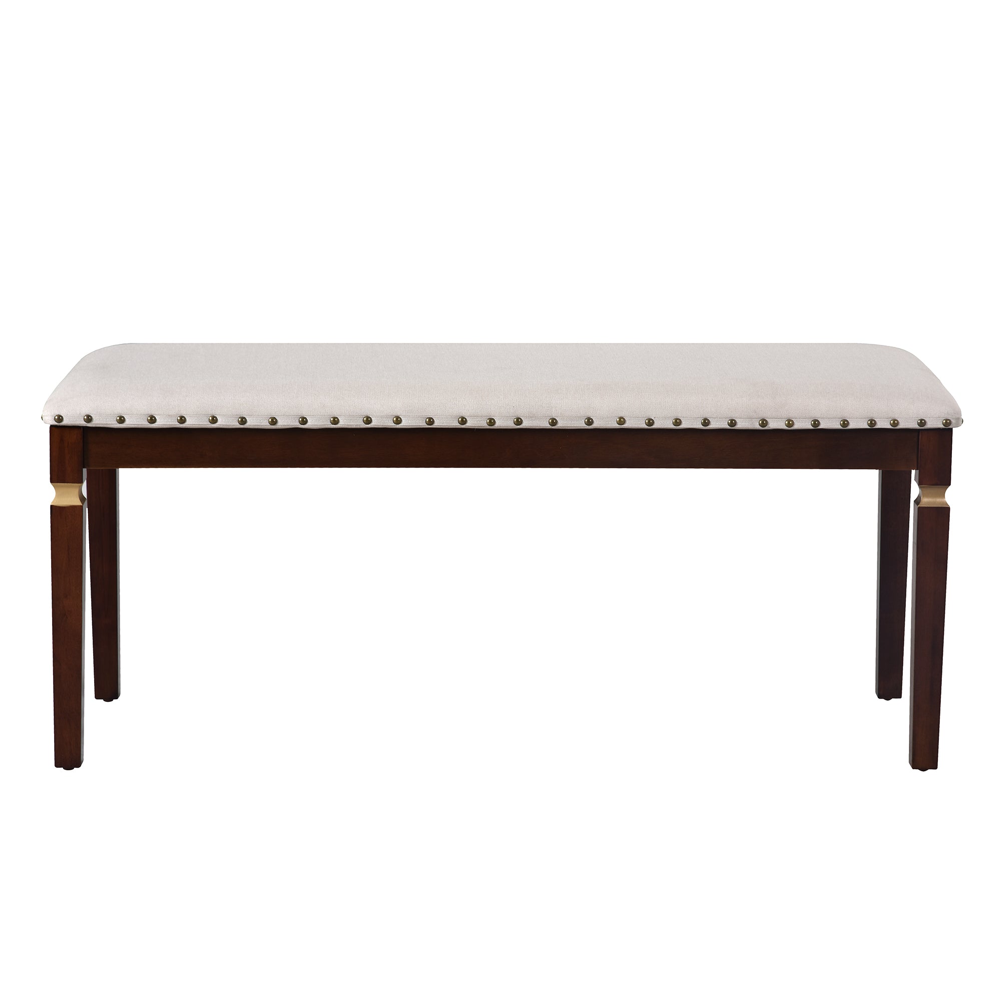 6-Piece Espresso Solid Wood Dining Table Set: 60" Rectangular Table, 4 High-Back Tufted Chairs & Bench, Seats 6 for Kitchen & Dining Room, Elegant Craftsmanship & Comfort