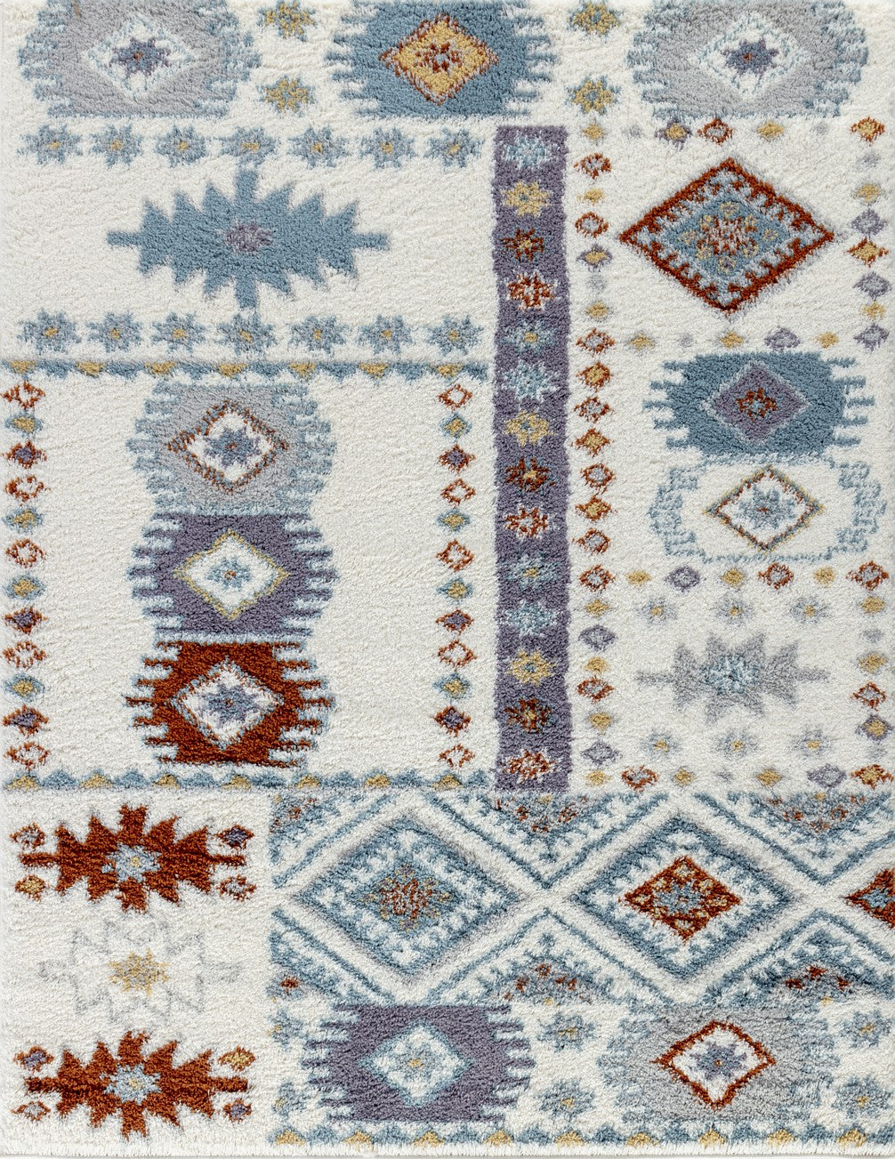 Loft Shag Ivory 5'3" x 7' Area Rug - Luxuriously Soft 1.18" Pile Polyester Shaggy Carpet for Living Room, Bedroom, High Traffic Areas. Durable, Stain Resistant, Pet Friendly, Made in Turkey