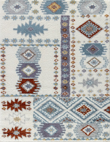 Loft Shag Ivory 5'3" x 7' Area Rug - Luxuriously Soft 1.18" Pile Polyester Shaggy Carpet for Living Room, Bedroom, High Traffic Areas. Durable, Stain Resistant, Pet Friendly, Made in Turkey