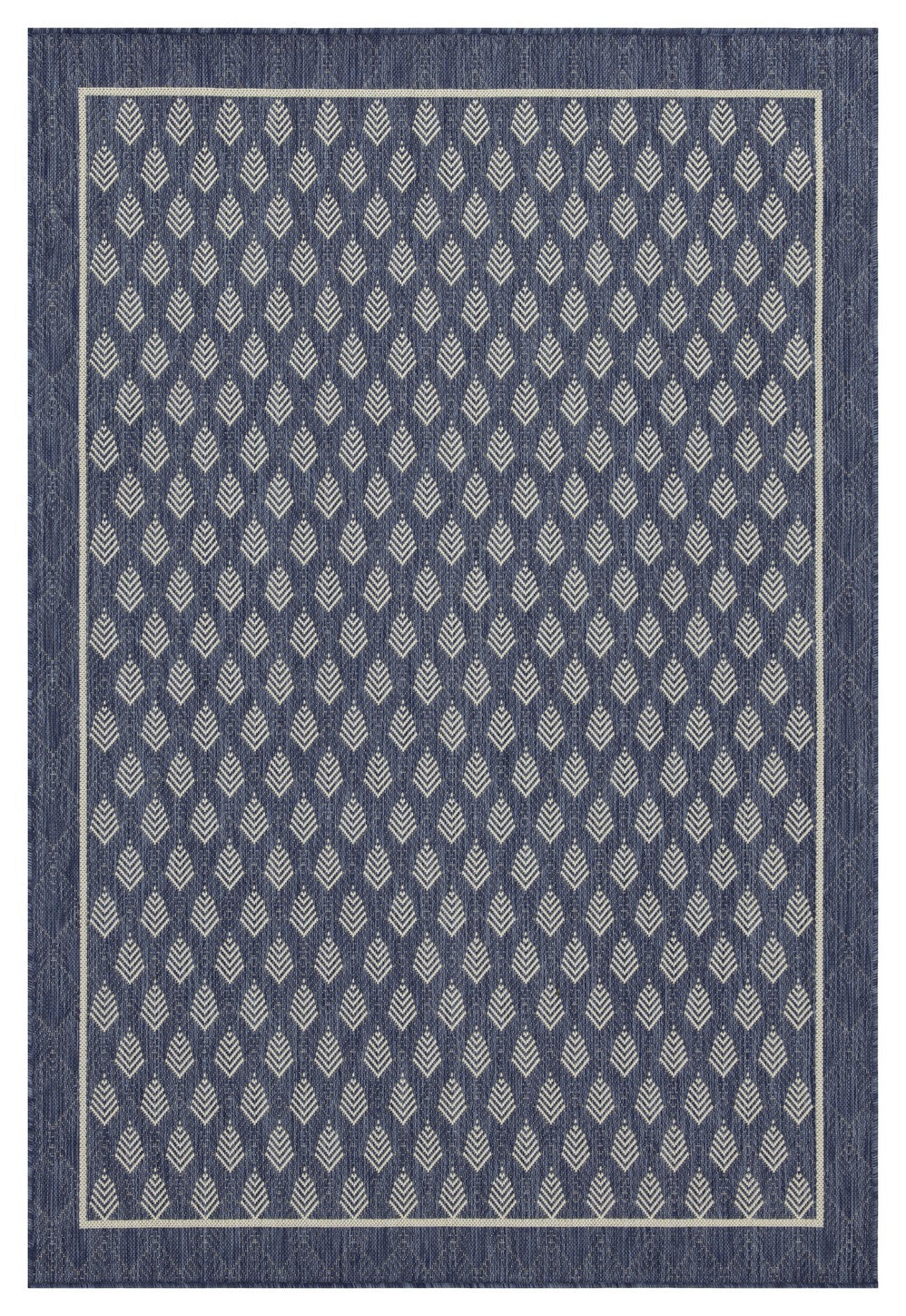 Sunshine GC_HAR2007 Blue 7'10" x 10'3" Indoor/Outdoor Area Rug - Durable Polypropylene, Stain &amp; Weather-Resistant, Flatweave for Patios, Decks, Living Rooms, Entryways, Easy Clean Turkey Made