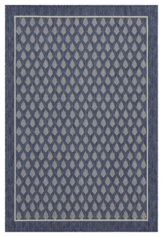 Sunshine GC_HAR2007 Blue 7'10" x 10'3" Indoor/Outdoor Area Rug - Durable Polypropylene, Stain &amp; Weather-Resistant, Flatweave for Patios, Decks, Living Rooms, Entryways, Easy Clean Turkey Made