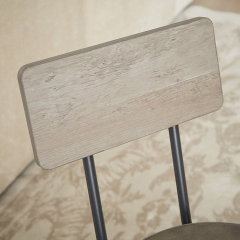 Rustic Grey Industrial Pub Dining Table Set for 6 - 7pc Bar Table w/ PU Leather Back Chairs, 47.2"L x 23.6"W x 35.4"H, Kitchen, Breakfast Nook, Living Room, Bar Area