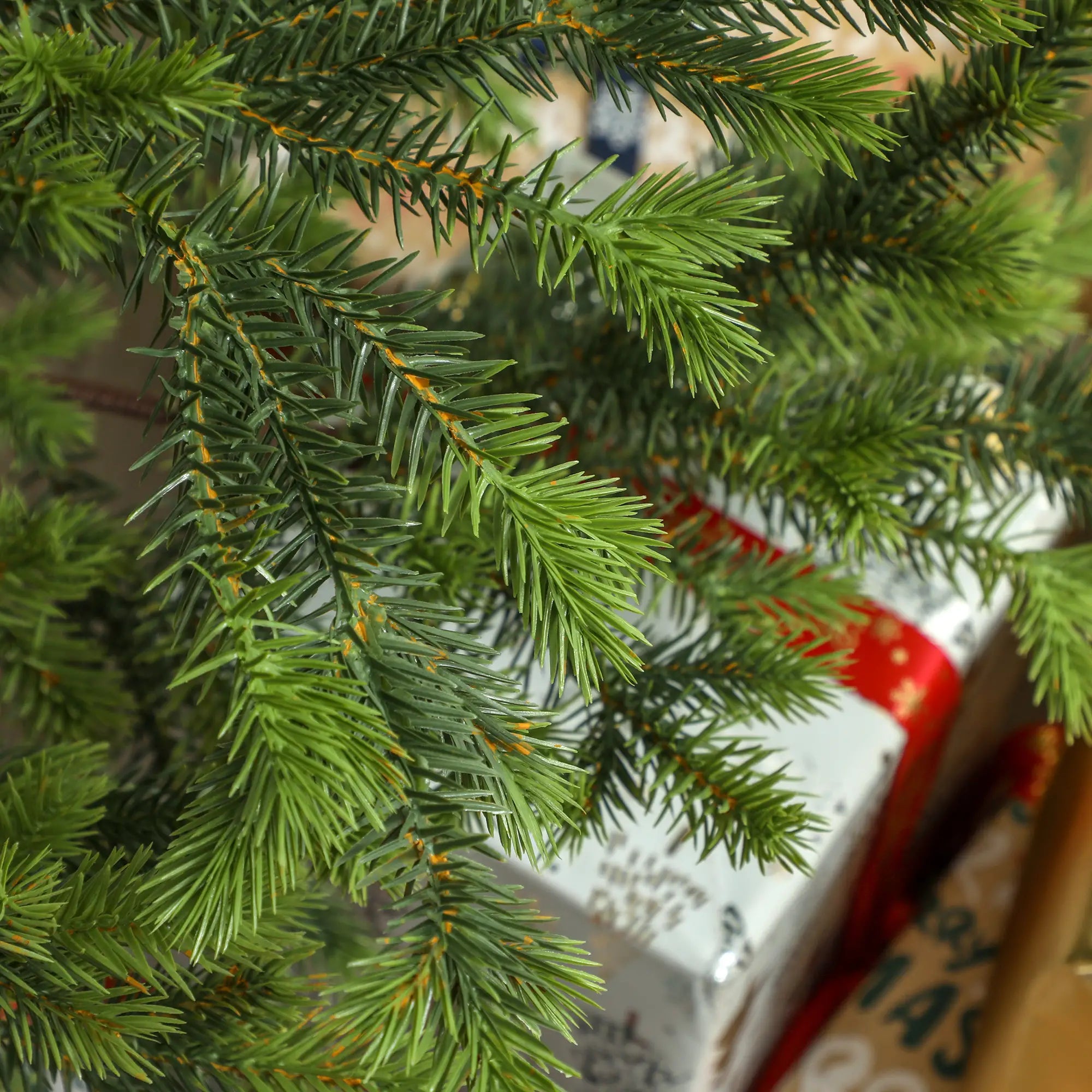 9ft Sparse Artificial Christmas Tree - Realistic Cedar Design, 4306 PE Tips, Hinged Branches, Flame Retardant, Steel Stand - Indoor Holiday Decor, Green, 106.3" H