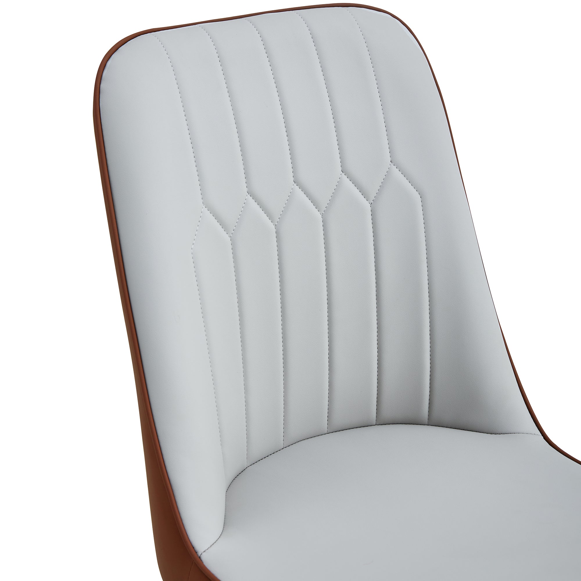 Modern Extendable Round Wood MDF Dining Table Set with 4 PU Cushioned Armless Chairs, Wood Brown, Seats 4, Perfect for Kitchen &amp; Dining Room Gatherings