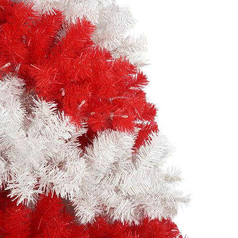 6ft Candy Cane Christmas Tree with 300 Warm White LED Lights & 900 Bendable Branches, Premium PVC Holiday Decoration for Home, Parties, Indoor Xmas Decor