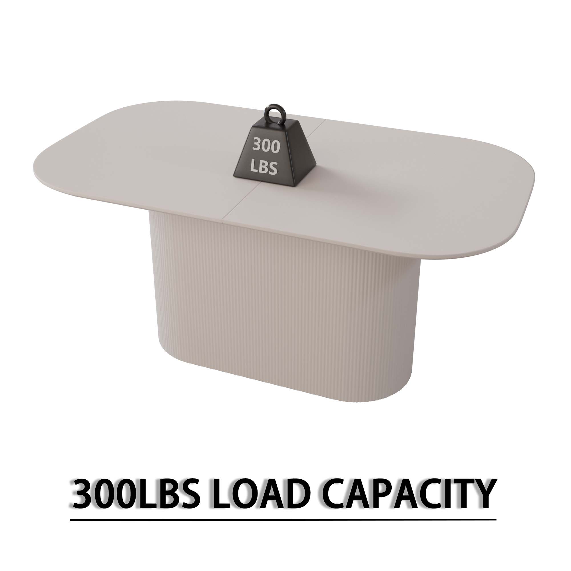 63" Creamy White MDF Dining Table Set for 6-8, Modern Mid-Century Style PU Leather Armless Chairs with Silver Metal Legs, Perfect for Home Kitchen & Dining Room