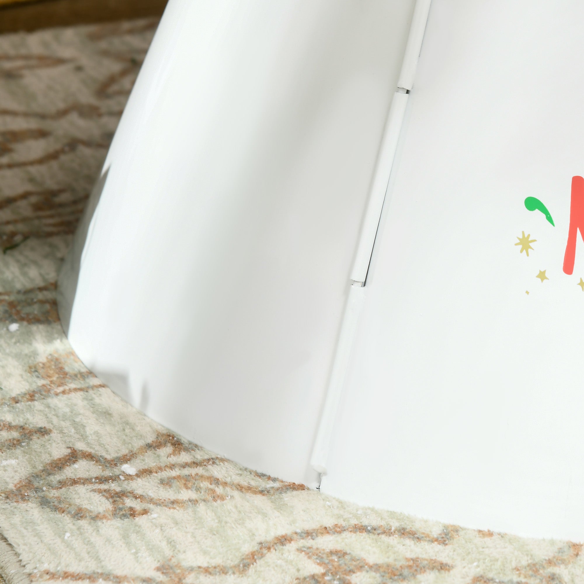 HOMCOM 26" White Metal Christmas Tree Collar Ring, Sturdy Stand Cover for Holiday Decor, Easy Setup, Protects Pets, Fits 7.5ft Trees