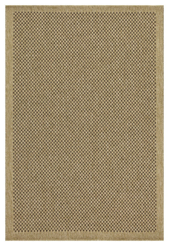 Earth Collection Jute/Mocha Polypropylene 2'7"x7'3" Indoor/Outdoor Area Rug - Stain Resistant, Durable, Easy Clean, Flatweave for Entryways & High Traffic Areas
