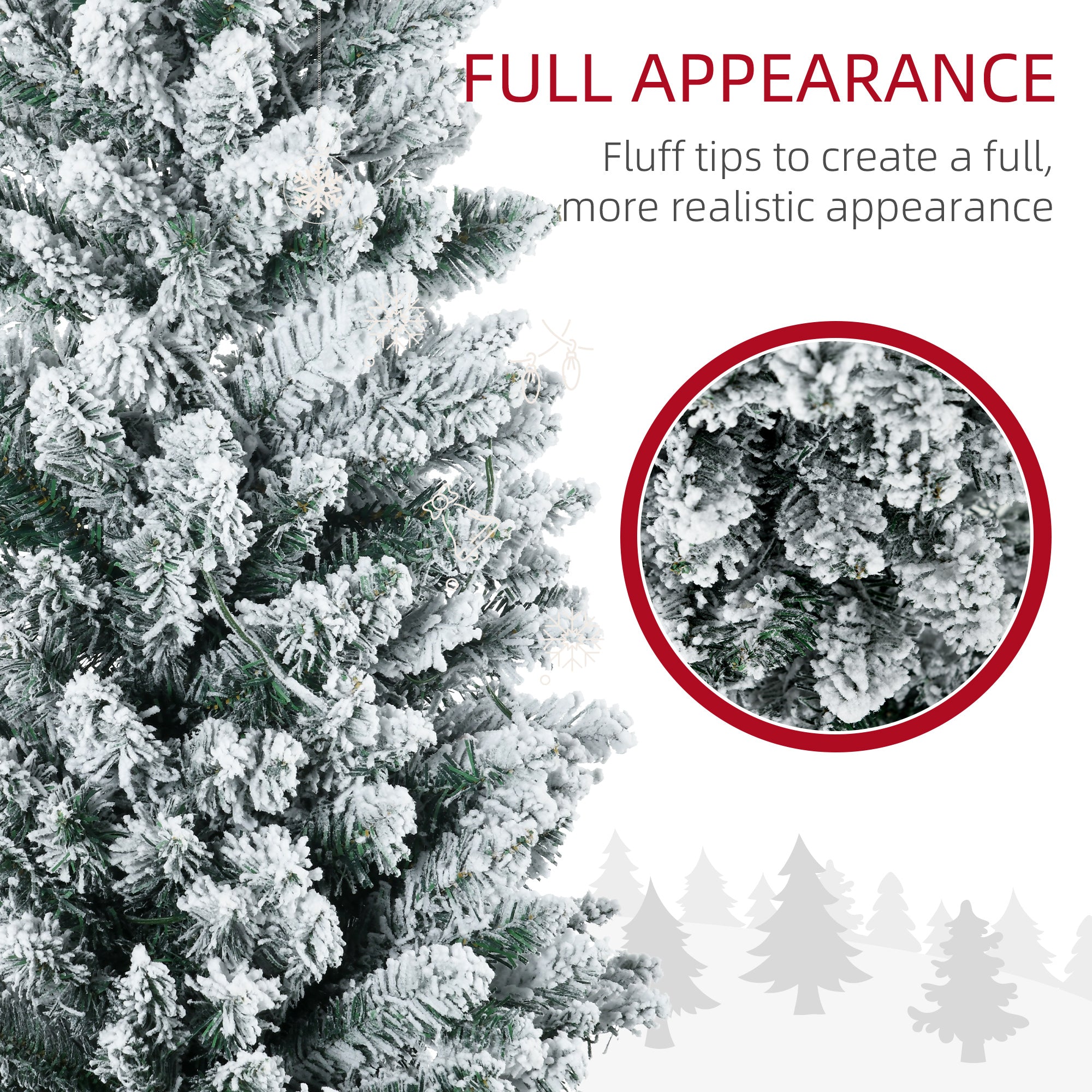 HOMCOM 5' Slim Noble Fir Artificial Christmas Tree - Pre-Lit Warm White LEDs, 294 Tips, Realistic Green Plastic for Home & Holiday Decor