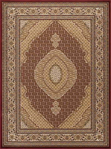 Manchester GC Red 2x3 ft Area Rug - Classic Herati Pattern, Machine-Made Polypropylene, 0.47" Pile Height, Stain-Resistant, Durable for Living Rooms &amp; Offices, Made in Turkey